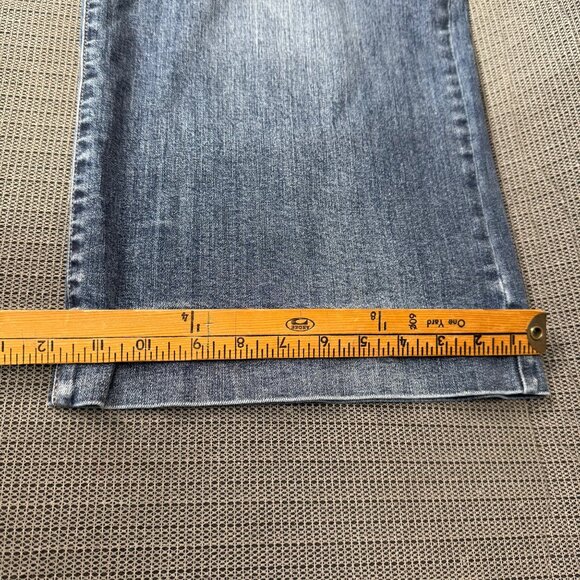 A.N.A Womens Size 16 Blue Wide Leg Button-Fly High-Waist Cropped Denim Jeans - Picture 11 of 11